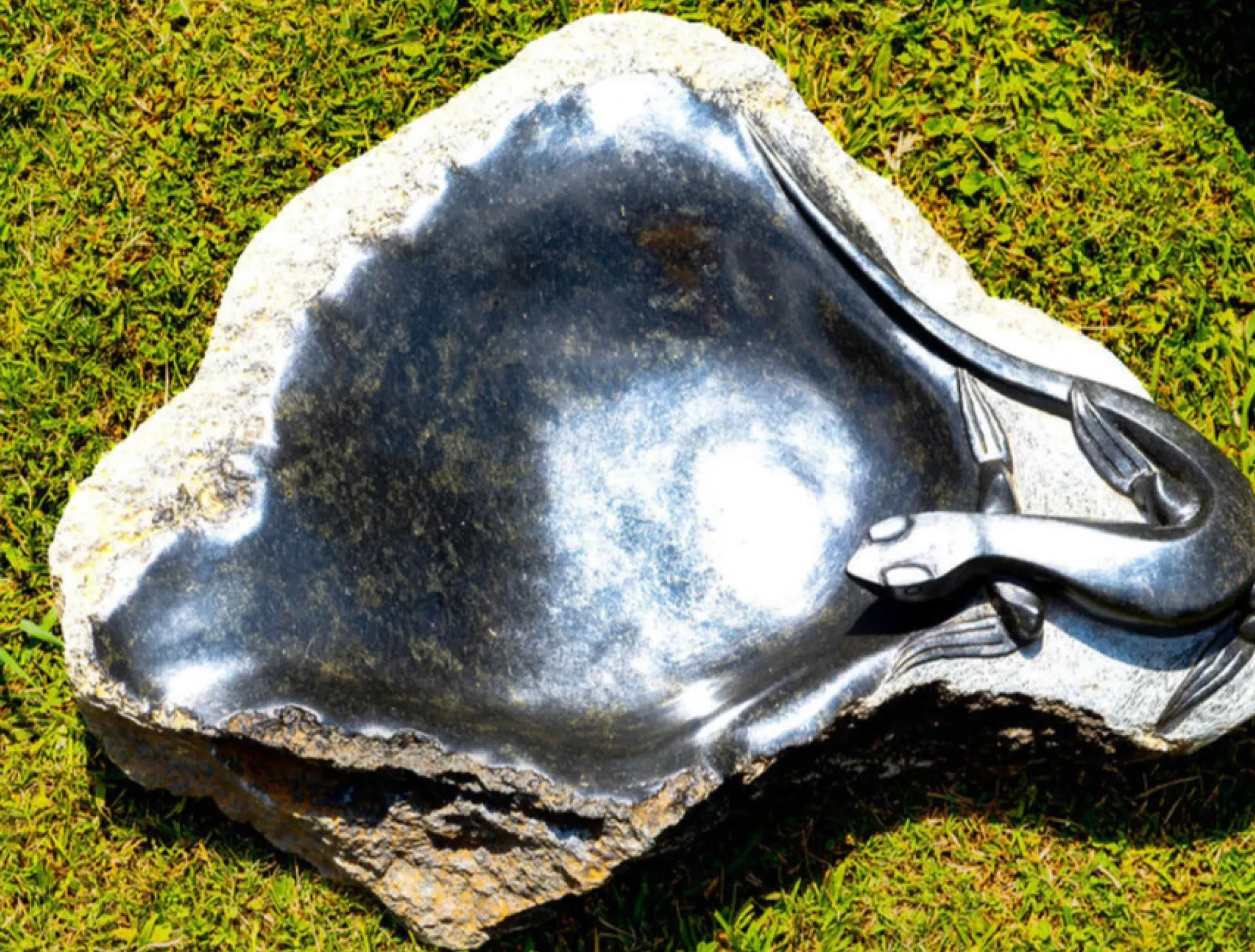 Lizard Bird Bath